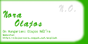 nora olajos business card